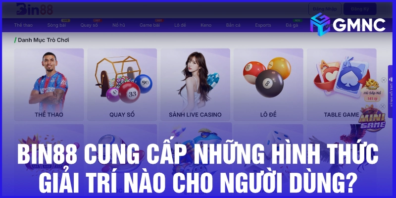 Bin88 cung cấp những hình thức giải trí nào cho người dùng?